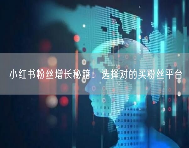 小红书粉丝增长秘籍：选择对的买粉丝平台