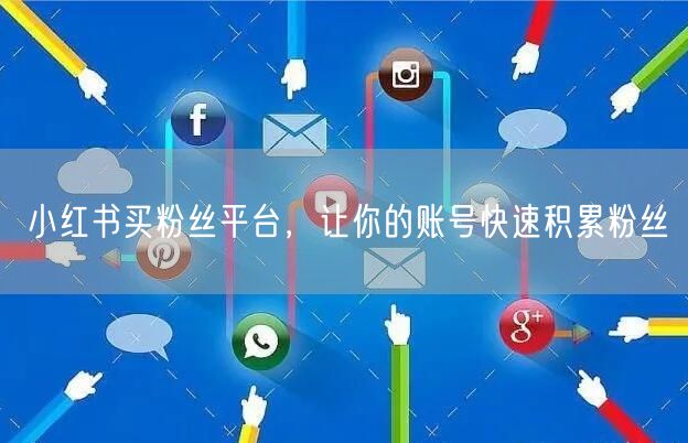 小红书买粉丝平台，让你的账号快速积累粉丝