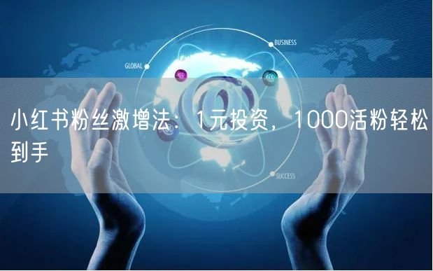小红书粉丝激增法：1元投资，1000活粉轻松到手
