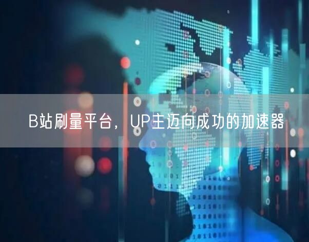 B站刷量平台，UP主迈向成功的加速器