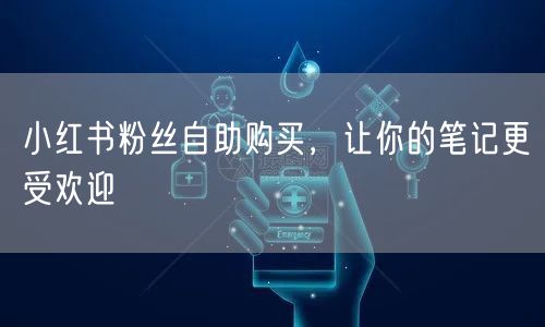 小红书粉丝自助购买，让你的笔记更受欢迎