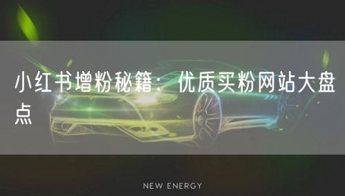 小红书增粉秘籍：优质买粉网站大盘点