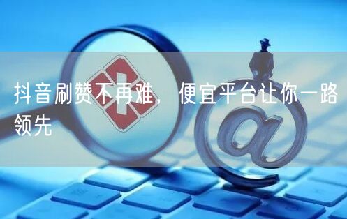 抖音刷赞不再难，便宜平台让你一路领先